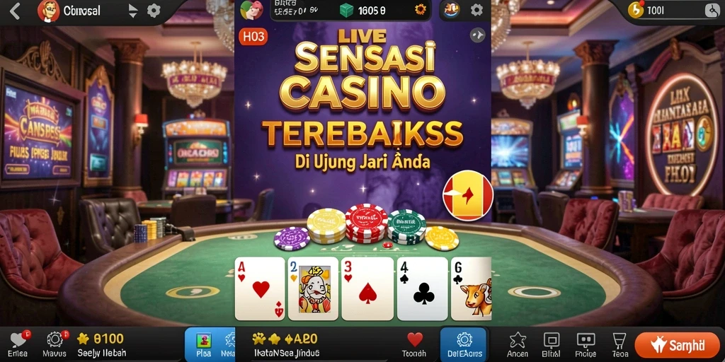 Screenshot H03 menampilkan dealer dan pemain dalam permainan Live Casino interaktif.