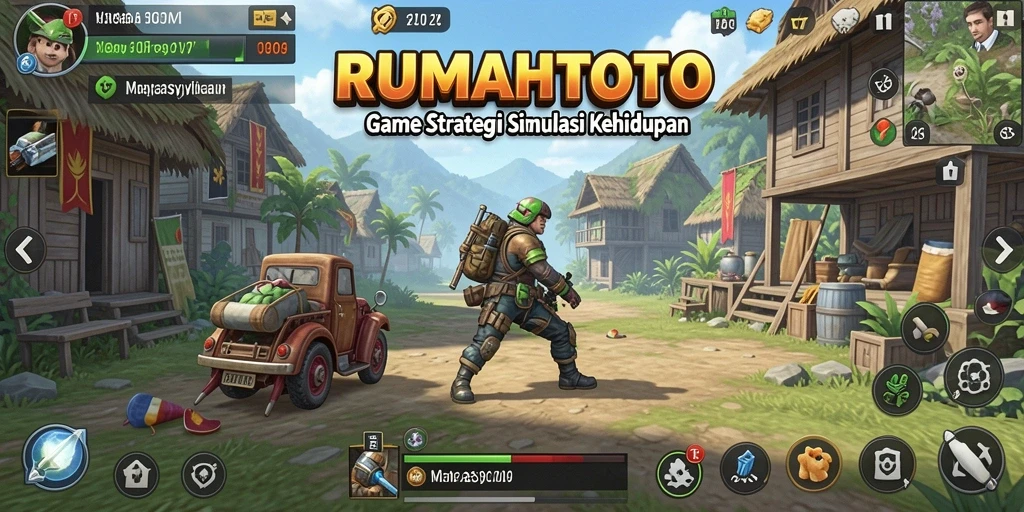Screenshot RUMAHTOTO menunjukkan gameplay penuh kreativitas dan strategi.