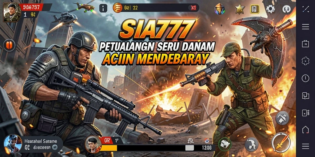 Screenshot gameplay SIA777 yang menampilkan aksi mendebarkan di arena tempur.