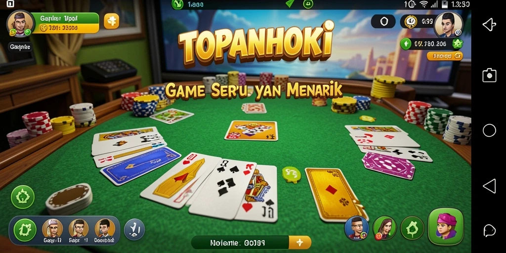 Gameplay Gaple yang menyenangkan di aplikasi TOPANHOKI.