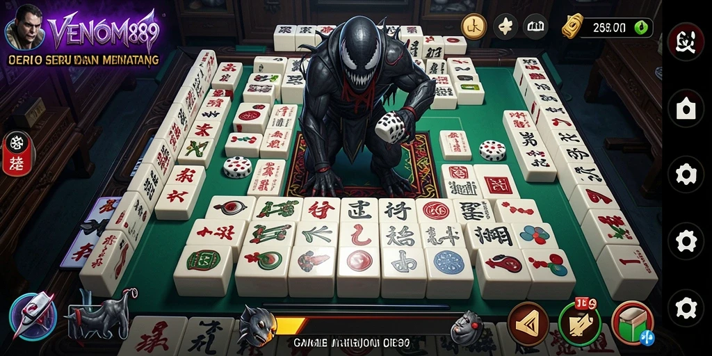Tampilan gameplay Mahjong yang menawan dan interaktif di VENOM889.