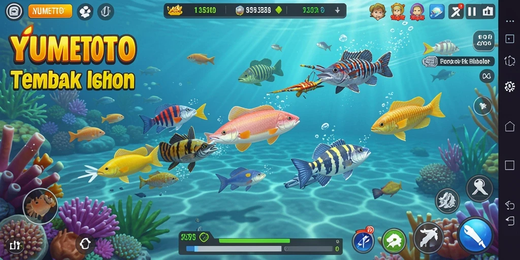 Gameplay seru menembak ikan di YUMETOTO.